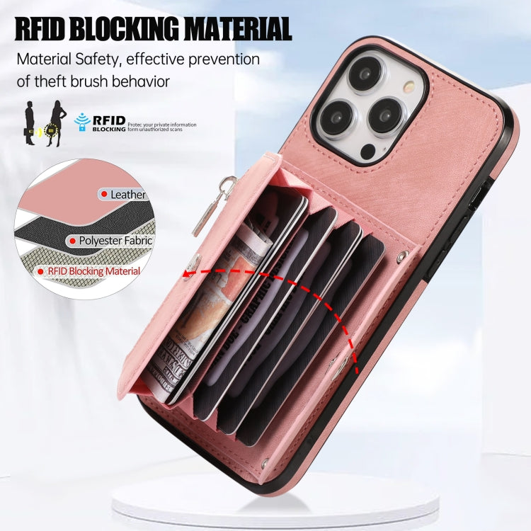 Zipper RFID Card Slot Phone Case with Short Lanyard, For iPhone 11 Pro, For iPhone 11 Pro Max