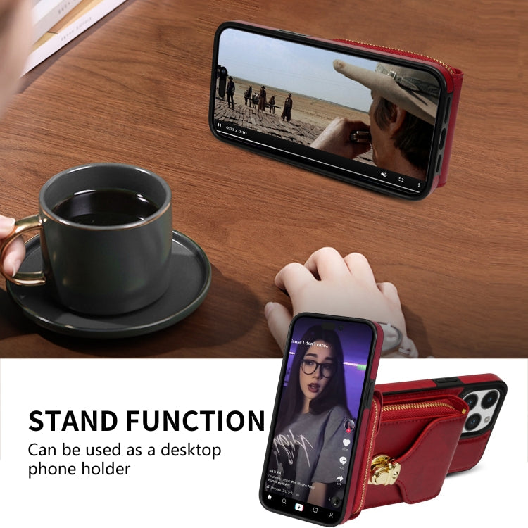 Zipper Hardware Card Wallet Phone Case, For iPhone 11 Pro Max, For iPhone 11 Pro, For iPhone 11, For iPhone 13 mini