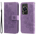Seven-petal Flowers Embossing Leather Phone Case, For Huawei Enjoy 70, For Huawei nova 11 SE, For Huawei nova 12 Pro, For Huawei Mate 60
