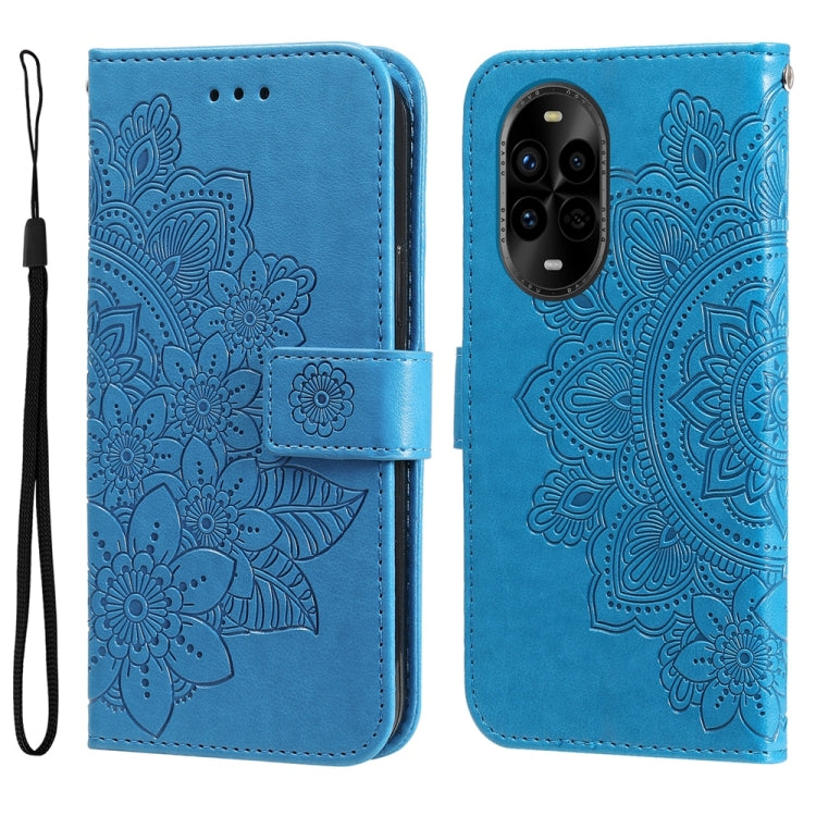Seven-petal Flowers Embossing Leather Phone Case, For Huawei nova 14, For Huawei Enjoy 80, For Huawei nova 13 Pro, For Huawei nova 13 / nova 12