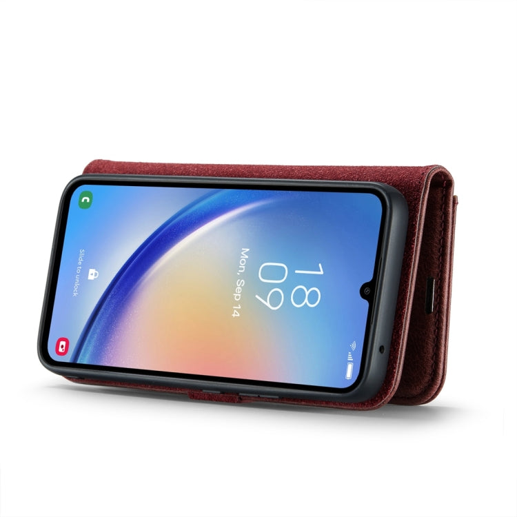 DG.MING Crazy Horse Textur abnehmbare magnetische Lederhülle, für Samsung Galaxy A34 5G, für Samsung Galaxy A54 5G
