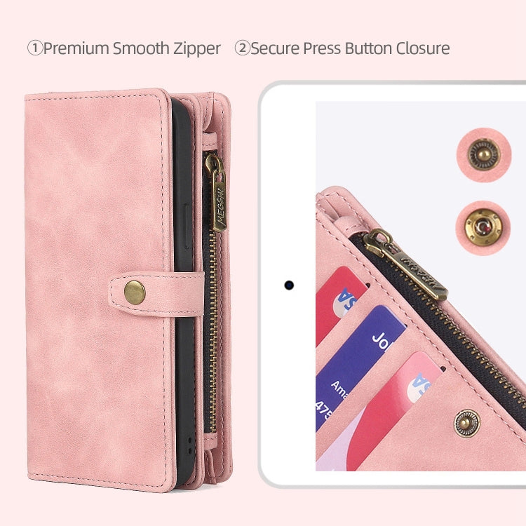 Zipper Wallet Magnetic Detachable Leather Phone Case, For Samsung Galaxy A52 4G/5G, For Samsung Galaxy A53 5G, For Samsung Galaxy A54 5G, For Samsung Galaxy A70, For Samsung Galaxy A71 4G, For Samsung Galaxy A71 5G, For Samsung Galaxy A72 4G/5G        ...