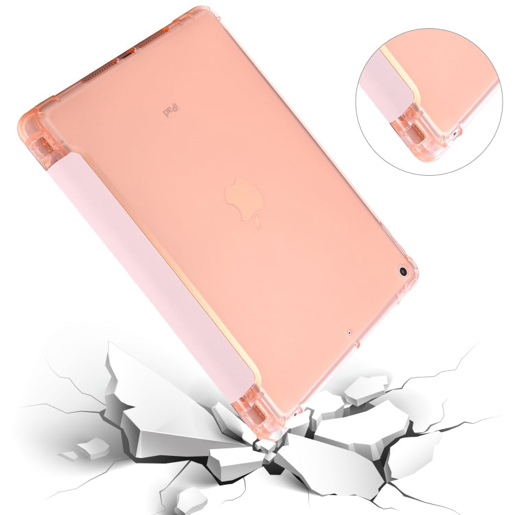 Airbag-Deformations-Lederhülle mit Standfuß & Stifthalter, für iPad 10.2 2021 / 2020 / 2019, für iPad Mini (2019), für iPad Mini 4