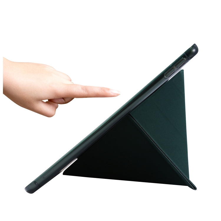 Airbag-Deformations-Lederhülle mit Standfuß & Stifthalter, für iPad 10.2 2021 / 2020 / 2019, für iPad Mini (2019), für iPad Mini 4