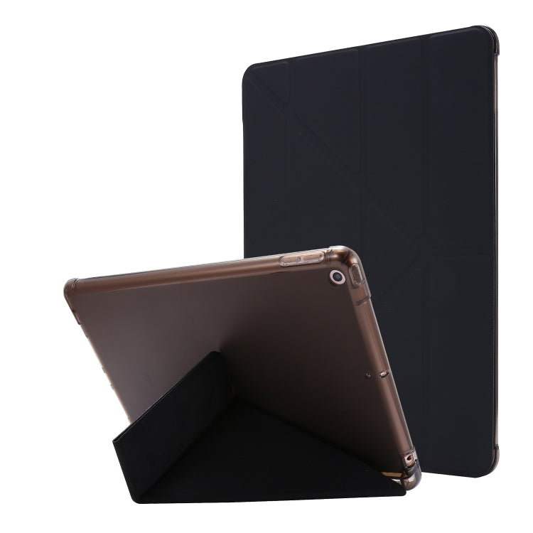 Airbag-Deformations-Lederhülle mit Standfuß & Stifthalter, für iPad 10.2 2021 / 2020 / 2019, für iPad Mini (2019), für iPad Mini 4