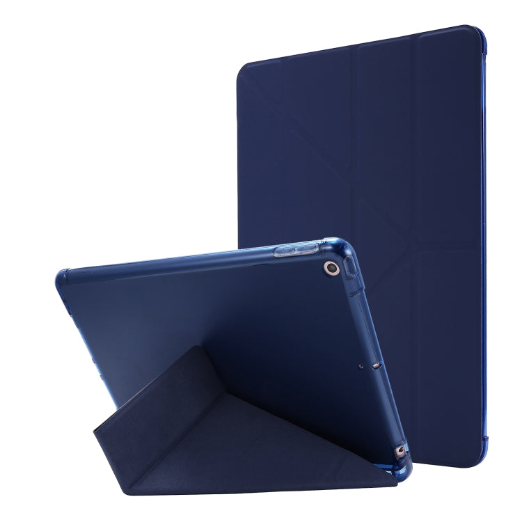 Airbag-Deformations-Lederhülle mit Standfuß & Stifthalter, für iPad 10.2 2021 / 2020 / 2019, für iPad Mini (2019), für iPad Mini 4