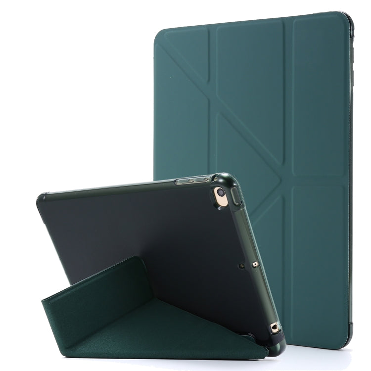 Airbag-Deformations-Lederhülle mit Standfuß & Stifthalter, für iPad 10.2 2021 / 2020 / 2019, für iPad Mini (2019), für iPad Mini 4