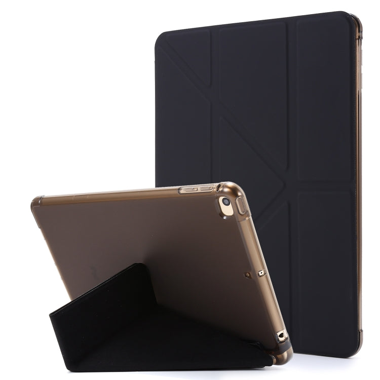 Airbag-Deformations-Lederhülle mit Standfuß & Stifthalter, für iPad 10.2 2021 / 2020 / 2019, für iPad Mini (2019), für iPad Mini 4