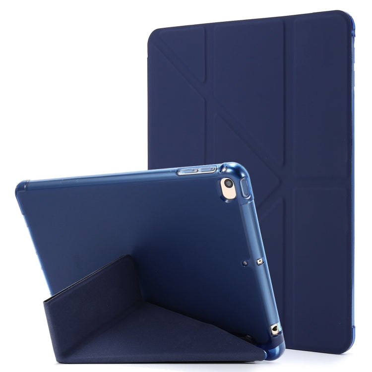 Airbag-Deformations-Lederhülle mit Standfuß & Stifthalter, für iPad 10.2 2021 / 2020 / 2019, für iPad Mini (2019), für iPad Mini 4