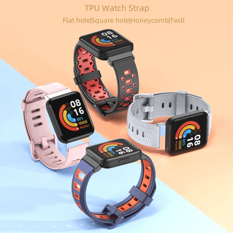Mijobs flaches, atmungsaktives TPU-Uhrenarmband mit Löchern, für Redmi Watch 3