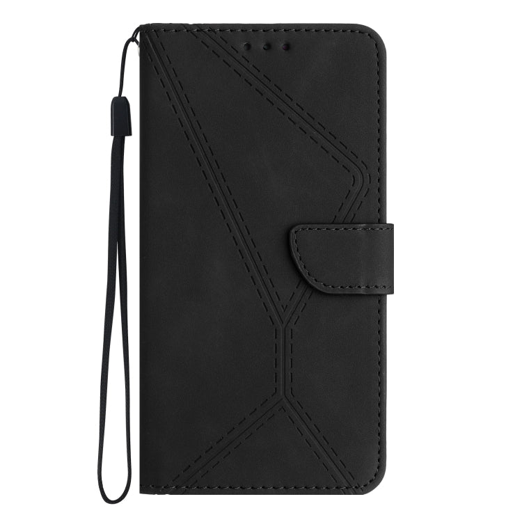 For Sony Xperia 1 V Stitching Embossed Leather Phone Case(Black)