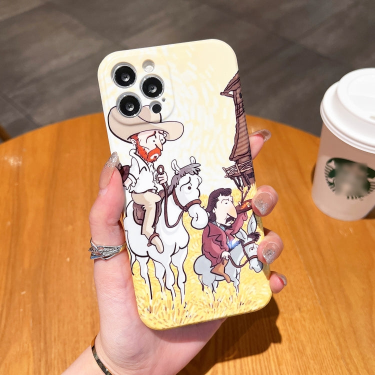 Oil Painting Pattern Glossy PC Phone Case, For iPhone 14 Plus, For iPhone 14, For iPhone 14 Pro, For iPhone 14 Pro Max