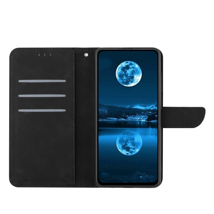For iPhone 11 Stitching Embossed Leather Phone Case(Black)