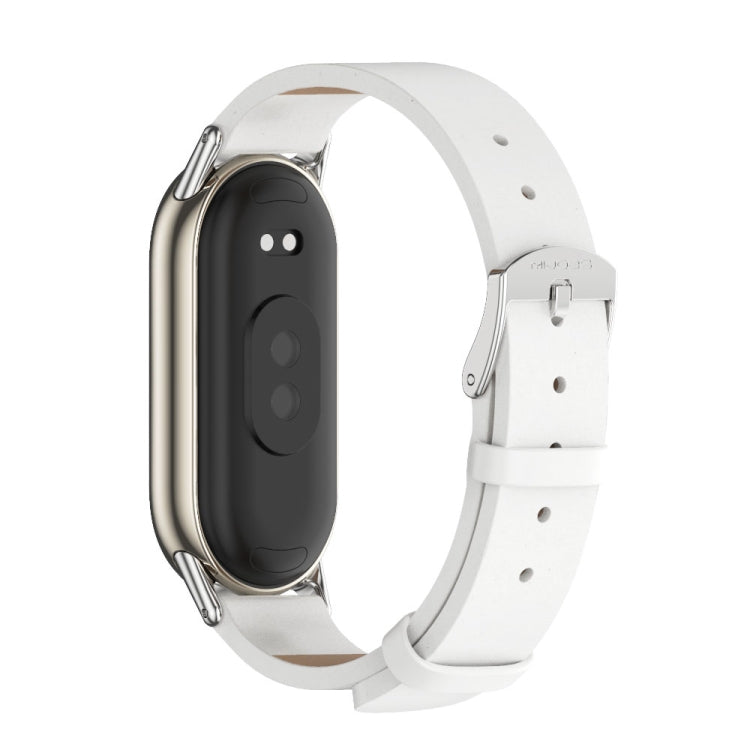 Mijobs Mikrofasern-PU-Lederarmband für Xiaomi Smart Band 10 / 9 / 8