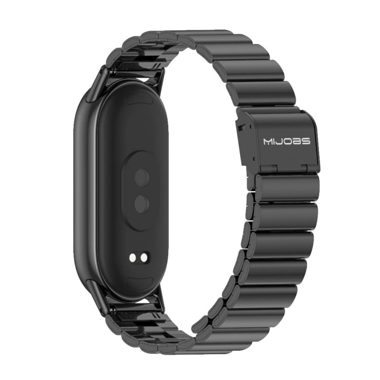 Mijobs Bambus-Gliederkette Edelstahl-Armband, für Xiaomi Smart Band 10 / 9 / 8