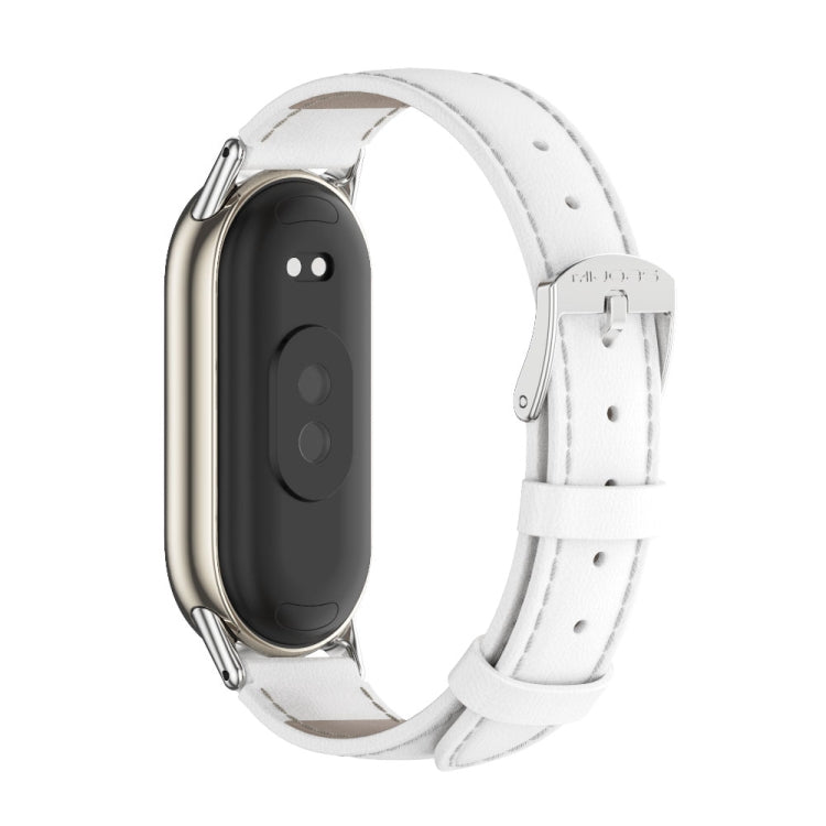 Mijobs Echtleder-Uhrenarmband, für Xiaomi Smart Band 10 / 9 / 8