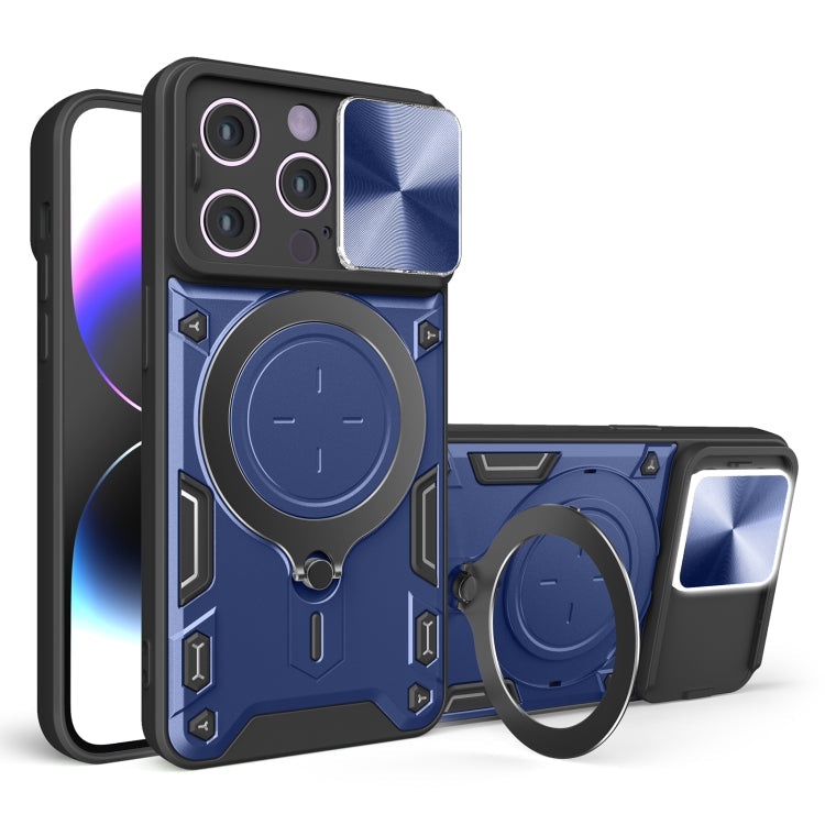 CD Texture Sliding Camshield Magnetic Holder Phone Case, For iPhone 14 Pro Max, For iPhone 13 Pro Max, For iPhone 13 Pro, For iPhone 13