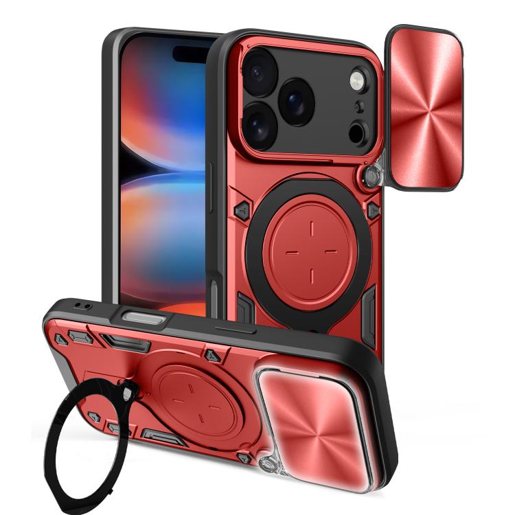 CD Texture Sliding Camshield Magnetic Holder Phone Case, For iPhone 17e / 16e, For iPhone 17 Pro Max, For iPhone 17 Pro, For iPhone 17