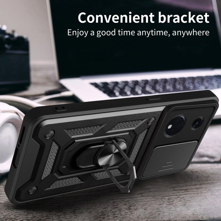 Sliding Camera Cover Design TPU+PC Phone Case, For Tecon Pova 5, For Tecno Spark 10 Pro