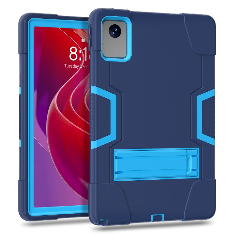 Contrast Color Silicone Hybrid PC Tablet Case with Holder, For Lenovo Tab M11/ Xiaoxin Pad 11 2024, For Lenovo Tab M8 4th Gen, For Lenovo Tab M9 / TB-310FU