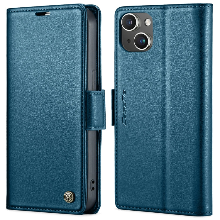 CaseMe 023 Butterfly Buckle Litchi Texture RFID Anti-theft Leather Phone Case, For iPhone 15 Pro Max, For iPhone 14, For iPhone 14 Plus, For iPhone 15 Pro
