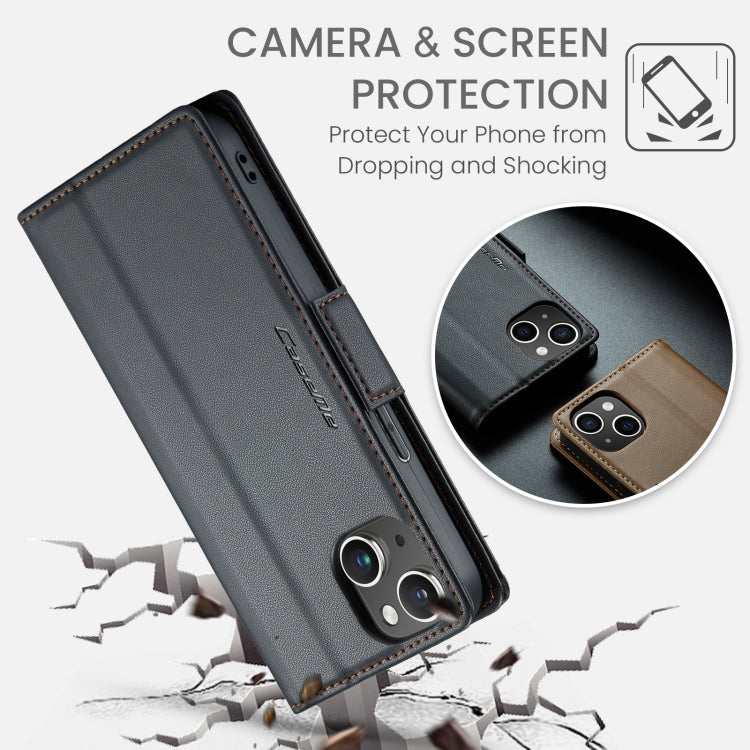 CaseMe 023 Butterfly Buckle Litchi Texture RFID Anti-theft Leather Phone Case, For iPhone 13, For iPhone 13 mini, For iPhone 13 Pro, For iPhone 13 Pro Max