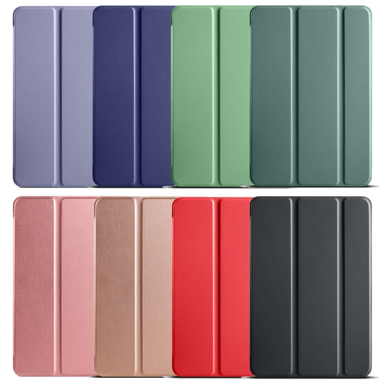 For iPad mini 5 / 4 / 3 / 2 / 1 3-folding TPU Horizontal Flip Leather Tablet Case with Holder(Black)