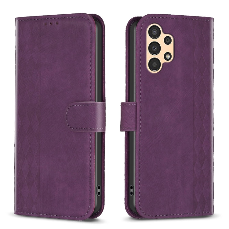 Plaid Embossed Leather Phone Case, For Samsung Galaxy A14 4G/5G, For Samsung Galaxy A22 4G, For Samsung Galaxy A23, For Samsung Galaxy A24 4G