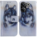 Coloured Drawing Flip Leather Phone Case, For Tecno Camon 20 Pro 4G / 20, For Tecno Spark 10 5G