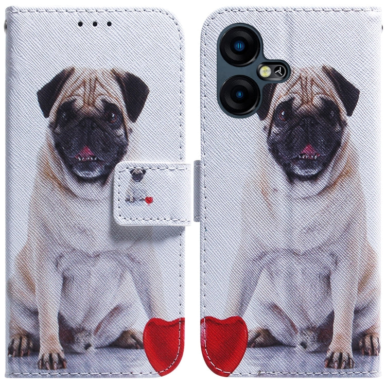 Coloured Drawing Flip Leather Phone Case, For Tecno Pova 5 Pro, For Tecno Pova Neo 3