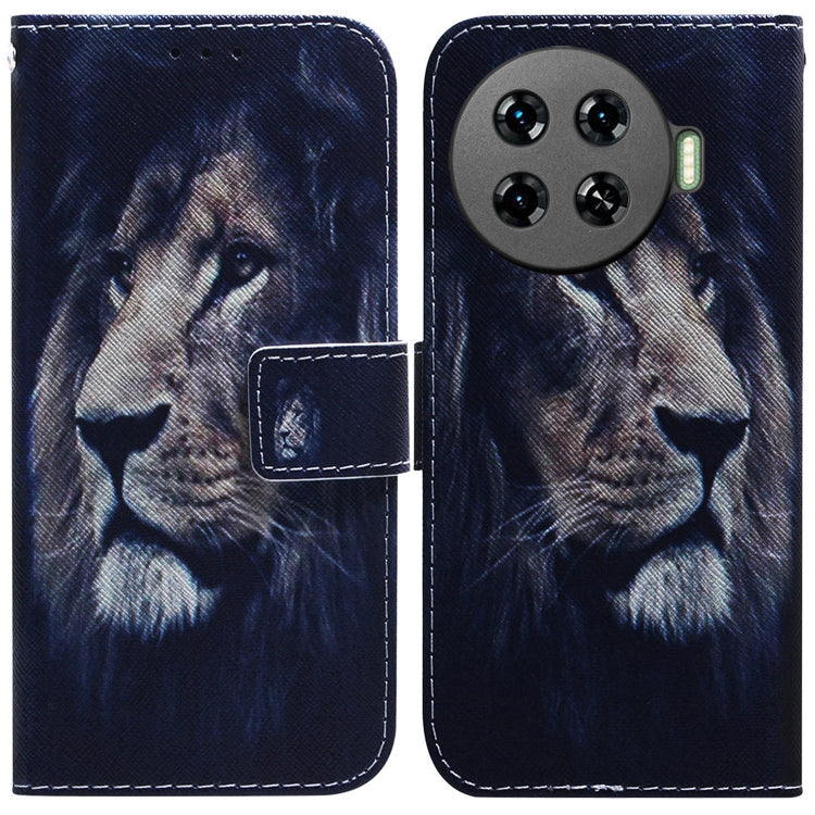 Coloured Drawing Flip Leather Phone Case, For Tecno Spark 20 Pro+ 4G, For Tecno Spark 20 Pro