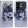 Coloured Drawing Flip Leather Phone Case, For Tecno Pova 6 Neo, For Tecno Pova 6 Pro / Pova 6