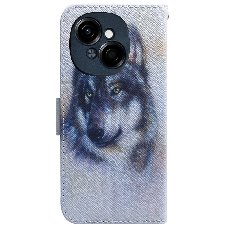 Coloured Drawing Flip Leather Phone Case, For Tecno Spark Go 1 / Pop 9 Pro, For Tecno Camon 30 Premier 5G