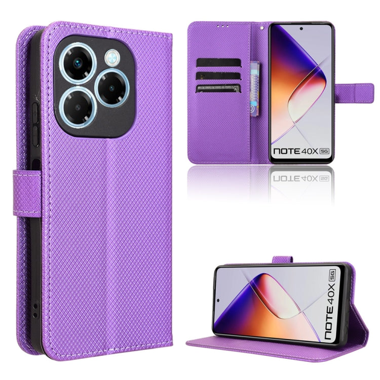 Diamond Texture Leather Phone Case, For Infinix Hot 50 5G, For Infinix Zero 40 5G, For Infinix Zero 40 4G, For Infinix Note 40X 5G