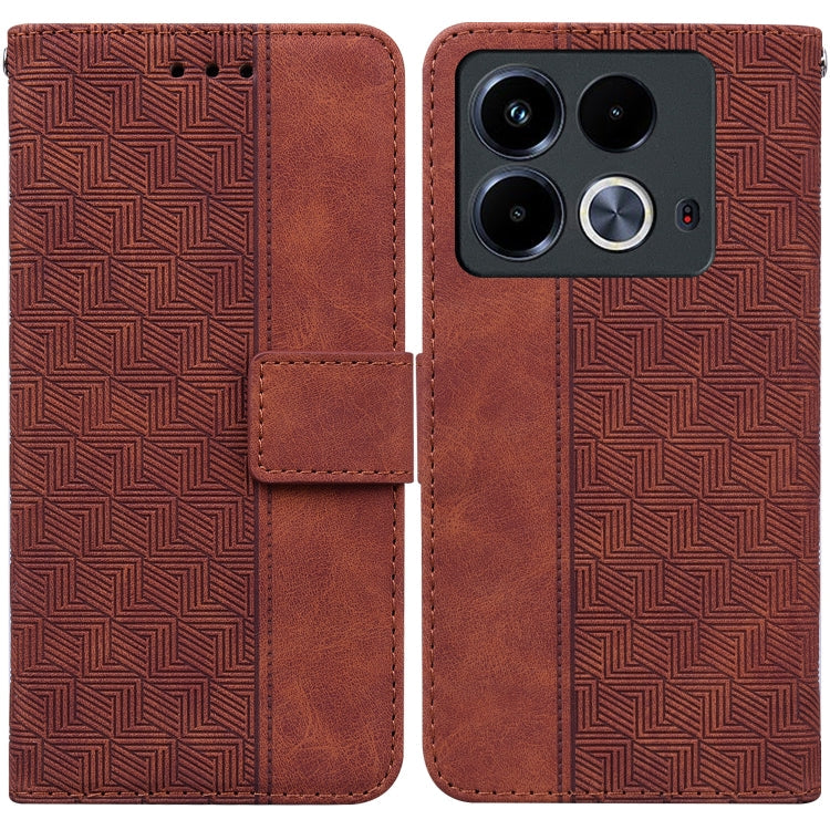 Geometric Embossed Leather Phone Case, For Infinix Note 40 4G, For Infinix Hot 40 / 40 Pro, For Infinix Smart 7 India / 7 Plus, For Infinix Smart 7 HD
