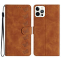 Seven Butterflies Embossed Leather Phone Case, For iPhone 14 Pro Max, For iPhone 13 Pro Max, For iPhone 13 Pro, For iPhone 13
