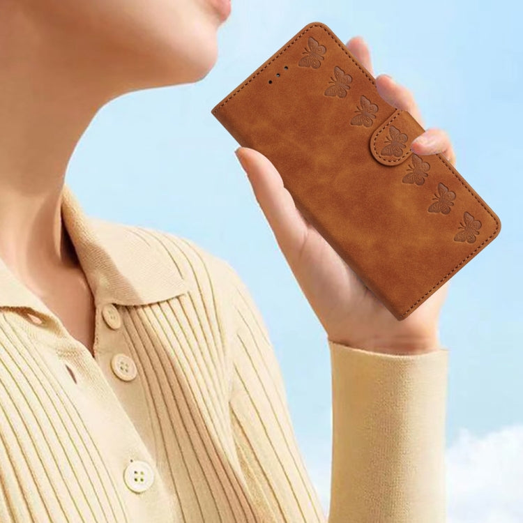 Seven Butterflies Embossed Leather Phone Case, For iPhone 14 Pro Max, For iPhone 13 Pro Max, For iPhone 13 Pro, For iPhone 13