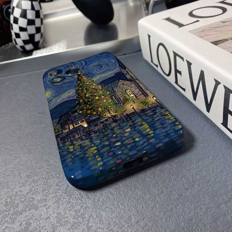 Precise Hole Oil Painting Pattern PC Phone Case, For iPhone SE 2022 / 2020 / 8 / 7, For iPhone 13 Pro Max