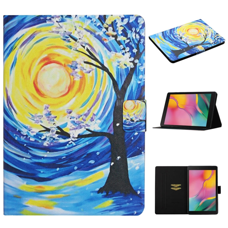 Colored Drawing Pattern Horizontal Flip Leather Case with Holder & Card Slots, For Huawei MediaPad T5, For Lenovo Tab M10 X605F X505, For Samsung Galaxy Tab A 8.0 (2019) T290, For Samsung Galaxy Tab S6 Lite P610