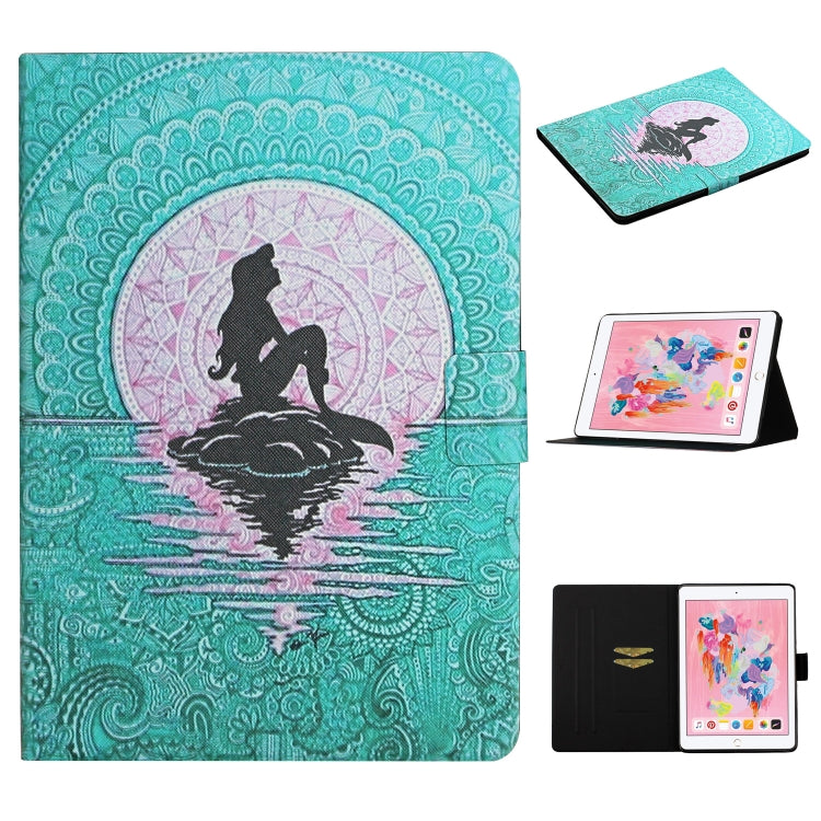 Colored Drawing Pattern Horizontal Flip Leather Case with Holder & Card Slots & Sleep / Wake-up Function, For Huawei MediaPad M5 Lite, For Lenovo Tab FHD M10 Plus X606F, For iPad 5, For iPad 10.2