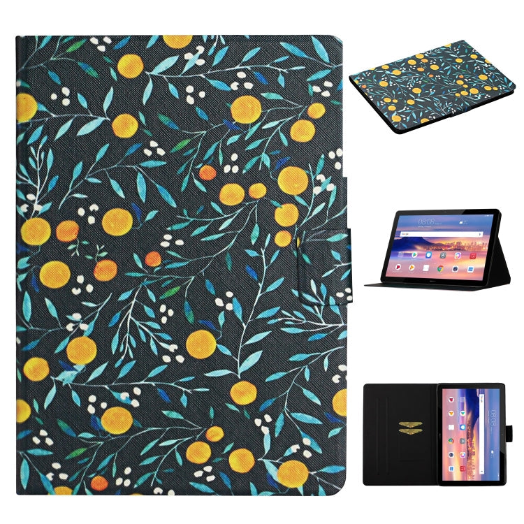 Lederhülle mit Blumenmuster und horizontaler Klappfunktion, mit Kartenfächern und Ständer, für Samsung Galaxy Tab A 8.0 2019, für Samsung Galaxy Tab A 10.1 (2019), für Samsung Galaxy Tab S5e T720, für Samsung Galaxy Tab S6 Lite