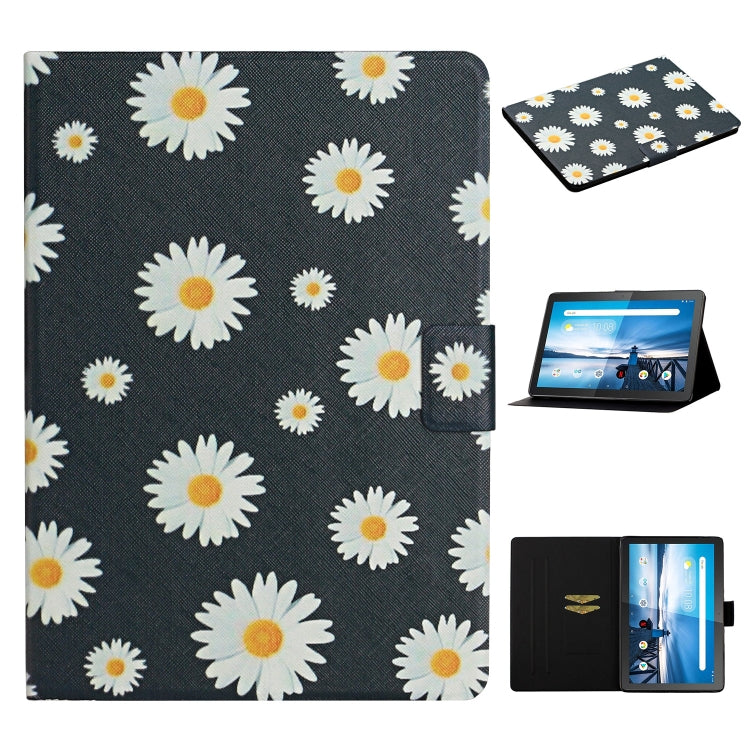 Lederhülle mit Blumenmuster und horizontaler Klappfunktion, mit Kartenfächern und Ständer, für Samsung Galaxy Tab A 8.0 2019, für Samsung Galaxy Tab A 10.1 (2019), für Samsung Galaxy Tab S5e T720, für Samsung Galaxy Tab S6 Lite