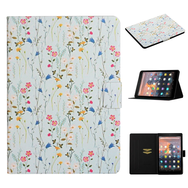Lederhülle mit Blumenmuster, horizontal aufklappbar, mit Kartenfächern & Halterung, für iPad 5, für iPad 10.2, für iPad Pro 10.5 Zoll, für iPad Pro 11 2020