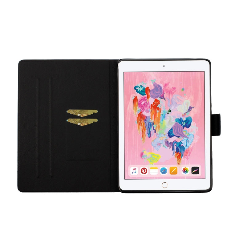 Lederhülle mit Blumenmuster, horizontal aufklappbar, mit Kartenfächern & Halterung, für iPad 5, für iPad 10.2, für iPad Pro 10,5 Zoll, für iPad Pro 11 2020