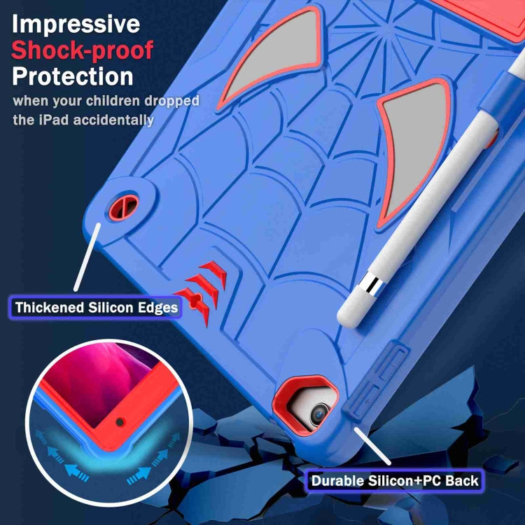 Spider-Textur Silikon-Hybrid-PC-Tablethülle mit Schultergurt, für iPad 10.2 2021 / 2020 / 2019, für iPad mini 6