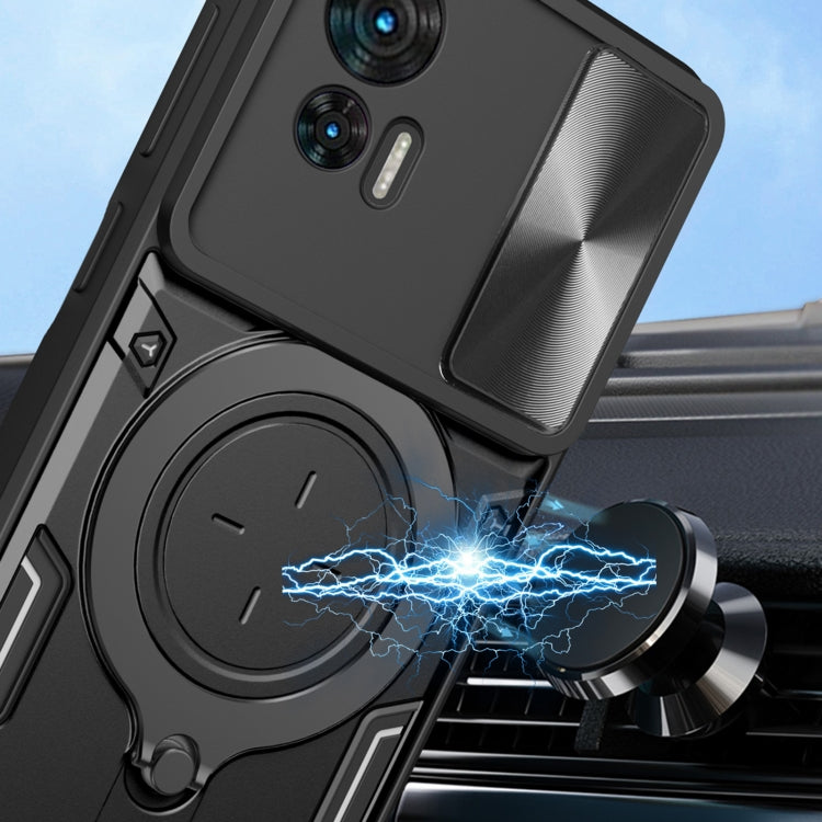 CD Texture Sliding Camshield Magnetic Holder Phone Case, For Motorola Moto G62, For Motorola Edge 30 Ultra, For Motorola Moto G22 / E32, For Motorola Edge 30