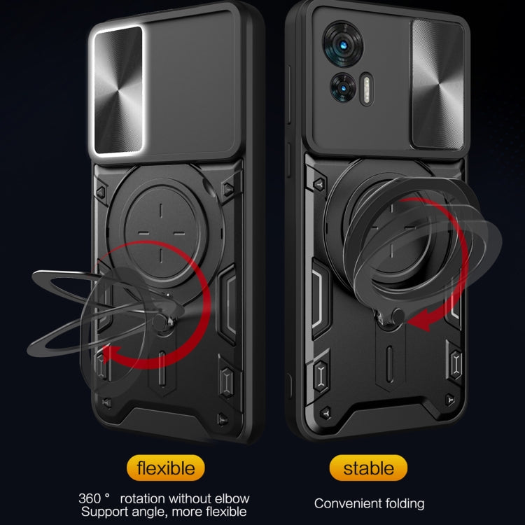 CD Texture Sliding Camshield Magnetic Holder Phone Case, For Motorola Moto G62, For Motorola Edge 30 Ultra, For Motorola Moto G22 / E32, For Motorola Edge 30