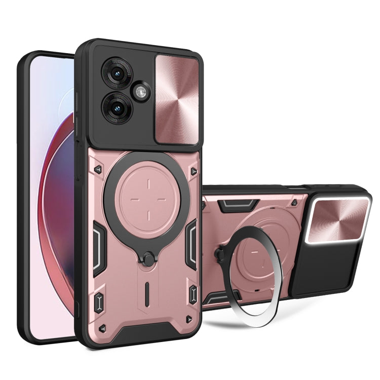 CD Texture Sliding Camshield Magnetic Holder Phone Case, For Motorola Edge 50 Neo, For Motorola Moto G85, For Motorola Edge 50 Pro Global, For Motorola Moto G24 Power