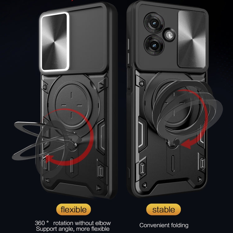 CD Texture Sliding Camshield Magnetic Holder Phone Case, For Motorola Edge 50 Neo, For Motorola Moto G85, For Motorola Edge 50 Pro Global, For Motorola Moto G24 Power