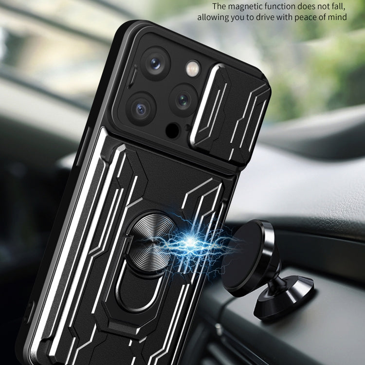 Sliding Camshield TPU+PC Phone Case with Card Slot, For iPhone 15 Pro Max, For iPhone 15 Pro, For iPhone 15 Plus